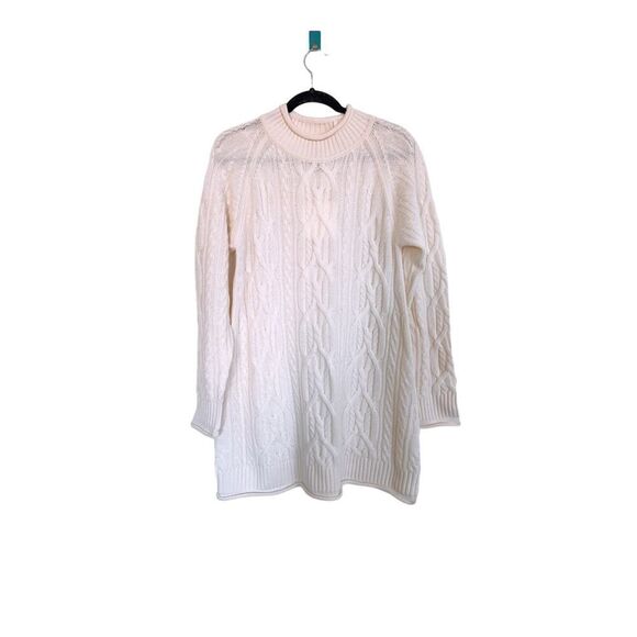 LOULOU STUDIO cashmere Layo Turtleneck Cable Knit Dress L - Picture 4 of 7